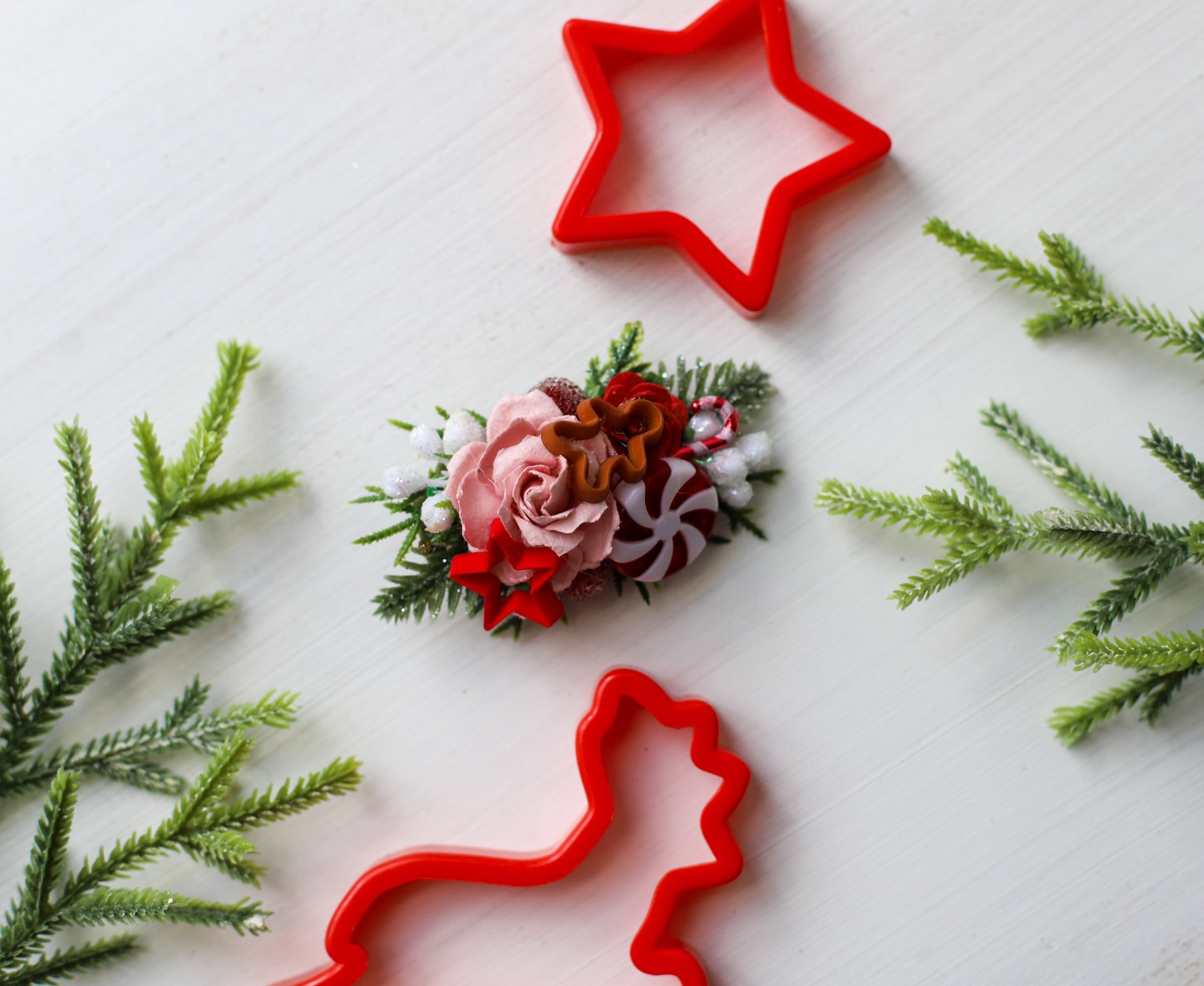 Christmas Cookies Pigtail Clips